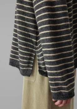 TOAST Stripe Alpaca Wool Sweater-Women Loungewear|Tops & Tees
