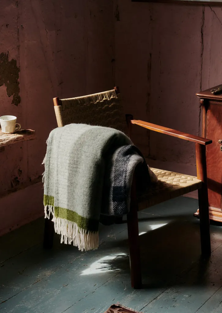 TOAST Stripe Edge Wool Blanket- Textiles|Blankets & Throws