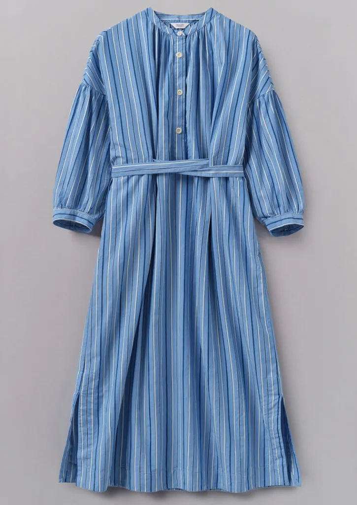 TOAST Stripe Poplin Gathered Dress-Women Dresses