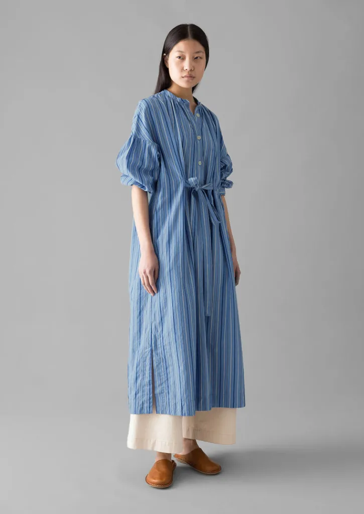 TOAST Stripe Poplin Gathered Dress-Women Dresses