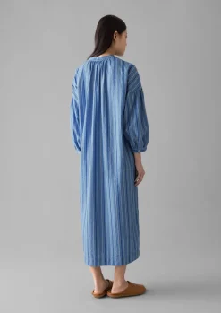 TOAST Stripe Poplin Gathered Dress-Women Dresses