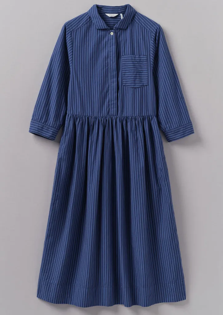 TOAST Stripe Poplin Shirt Dress-Women Dresses