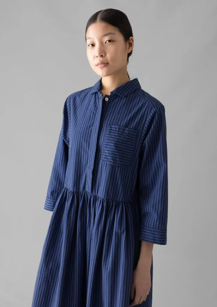 TOAST Stripe Poplin Shirt Dress-Women Dresses