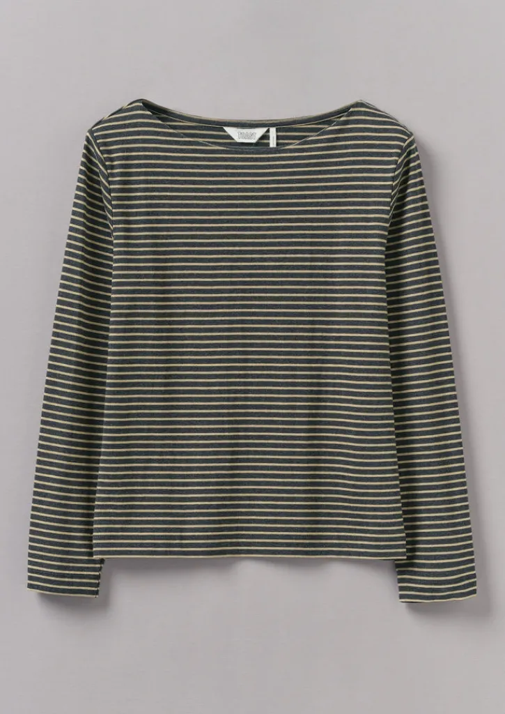 TOAST Stripe Soft Cotton Long Sleeve Tee-Women Jersey|Tops & Tees