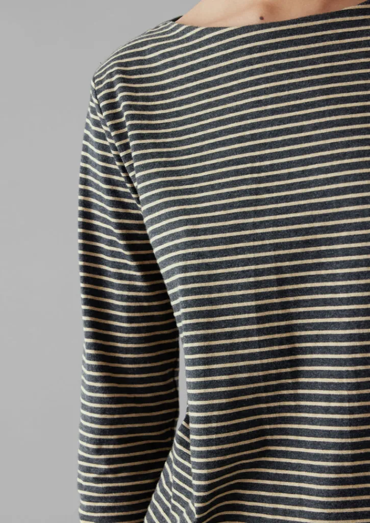 TOAST Stripe Soft Cotton Long Sleeve Tee-Women Jersey|Tops & Tees