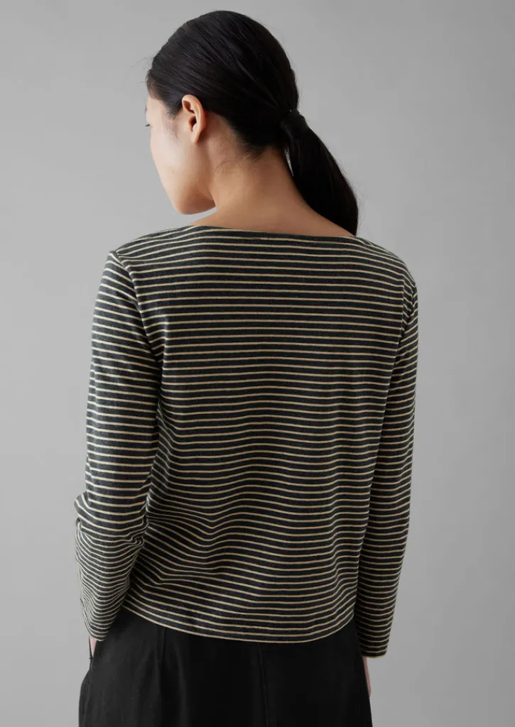 TOAST Stripe Soft Cotton Long Sleeve Tee-Women Jersey|Tops & Tees