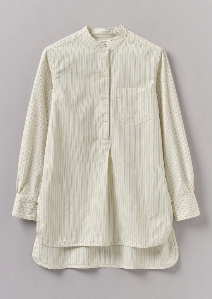 TOAST Taro Stripe Cotton Poplin Shirt-Women Shirts|Tops & Tees