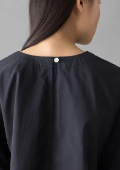 TOAST Textured Cotton Poplin V-Neck Top-Women Tops & Tees
