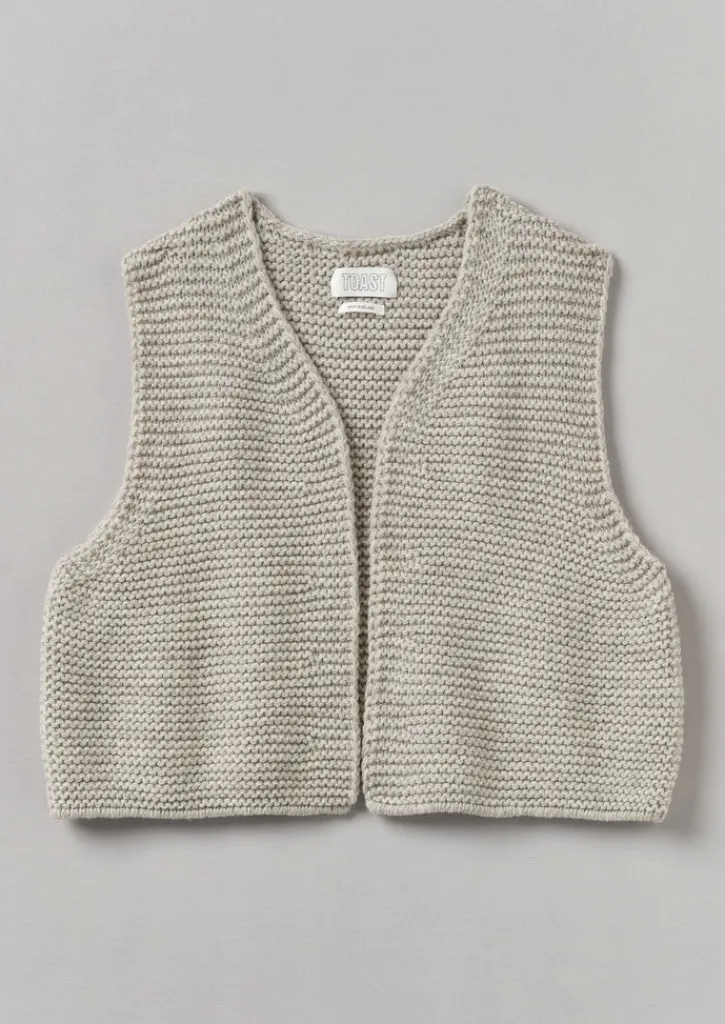 TOAST Textured Knit Gilet-Women Knitwear