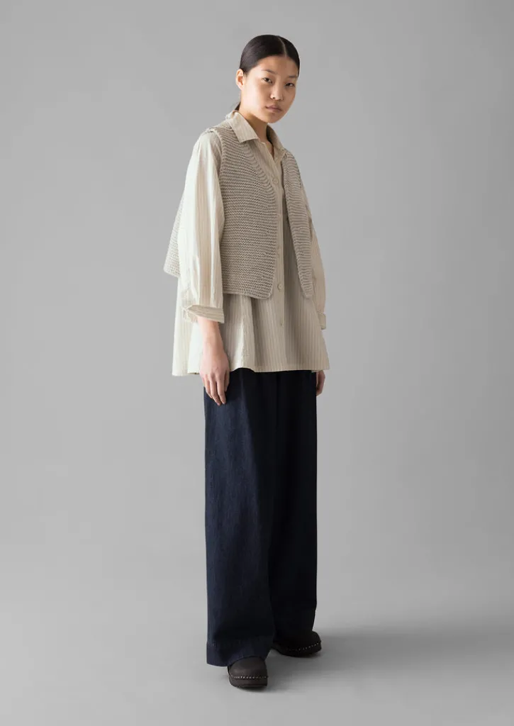 TOAST Textured Knit Gilet-Women Knitwear