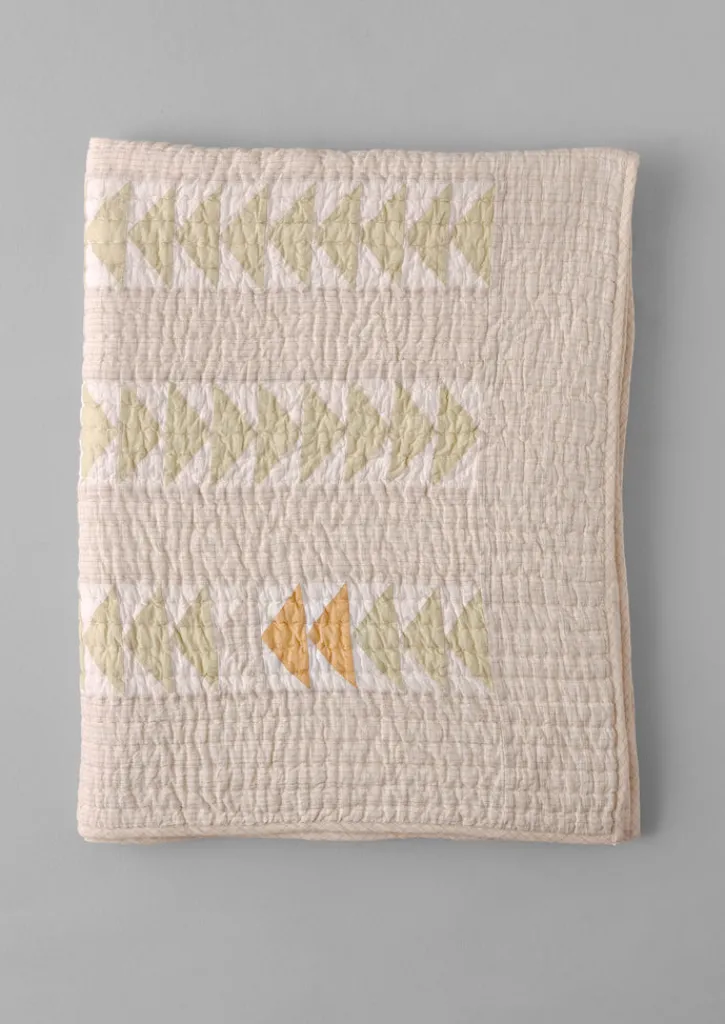 TOAST Triangle Patchwork Check Cotton Quilt- Textiles|Blankets & Throws