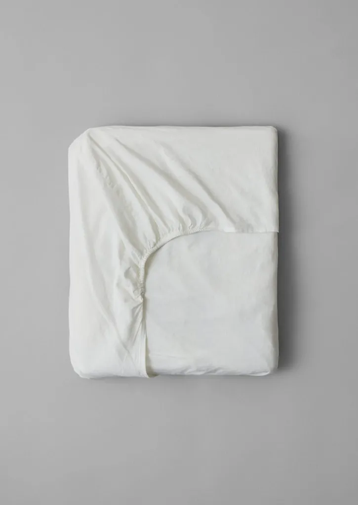 TOAST Washed Linen Cotton Fitted Sheet- Textiles|Bed Linen