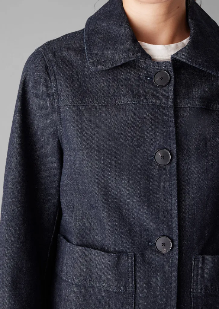 TOAST Wide Sleeve Organic Denim Jacket-Women Denim|Coats & Jackets