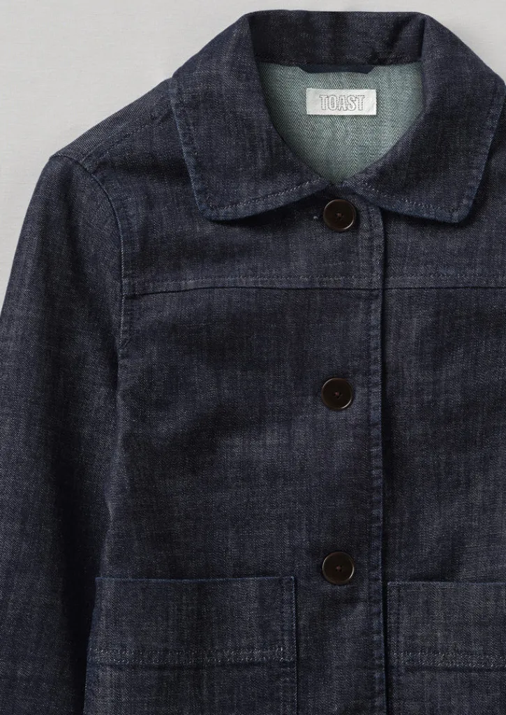 TOAST Wide Sleeve Organic Denim Jacket-Women Denim|Coats & Jackets