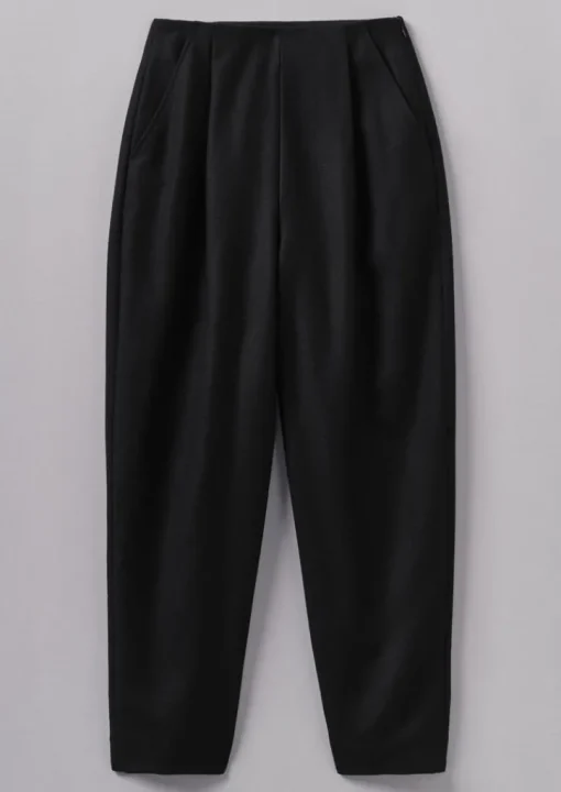 TOAST Wool Flannel Pleat Front Trousers-Women Trousers