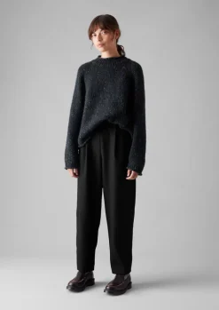 TOAST Wool Flannel Pleat Front Trousers-Women Trousers