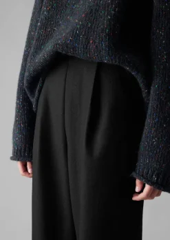 TOAST Wool Flannel Pleat Front Trousers-Women Trousers
