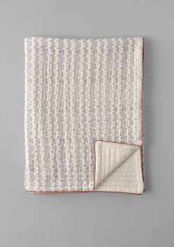 TOAST Zig Zag Block Print Cotton Quilt- Textiles|Blankets & Throws
